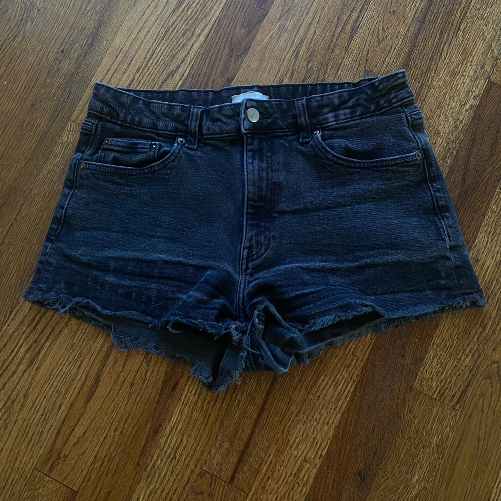 H&M Black Denim Jean Shorts